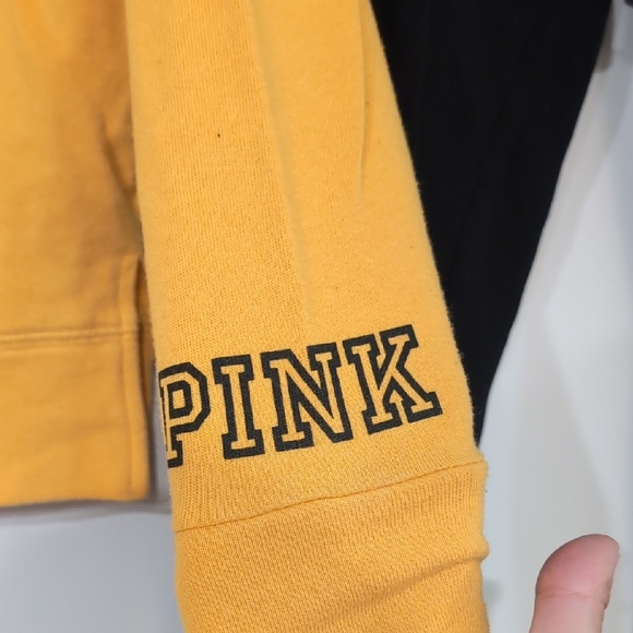 PINK Victoria's Secret Mustard Yellow Hoodie - Picture 6 of 14